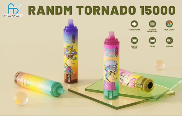 FUMOT RANDM TORNADO 15000 DISPOSABLE VAPE DEVICE Wholesale 15k Vape
