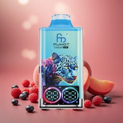 Fumot Leopard 40K Puhallus Kertakäyttöinen Vape Persikka-Marja 5% Nikotiinia