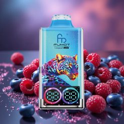 Fumot Leopard 40K Suuta Kertakäyttöinen Vape Mustikka-Vadelma 5% Nikotiinia Type-C