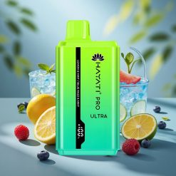 Hayati Pro Ultra 15000 Tupakka Kertakäyttöinen Vape Sitruuna & Mint & Sininen Vadelma