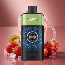 IGET ONE 12000 Pussaa Käytettävä Vape Mansikka-Kiivi-Jää + Suuri Kaareva Väriruutu