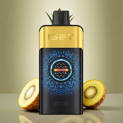 IGET ONE 12000 Tupaa Kertakäyttöinen Vape Kiivi-Ananas + 2700 mAh Akku + ISO Kaareva VäriNäyttö